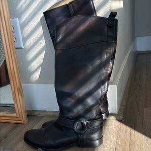 Frye Knee-High Leather Riding Boots